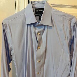 BONOBOS Stretch Slim Fit Blue Dress Shirt Men's Size 16 33